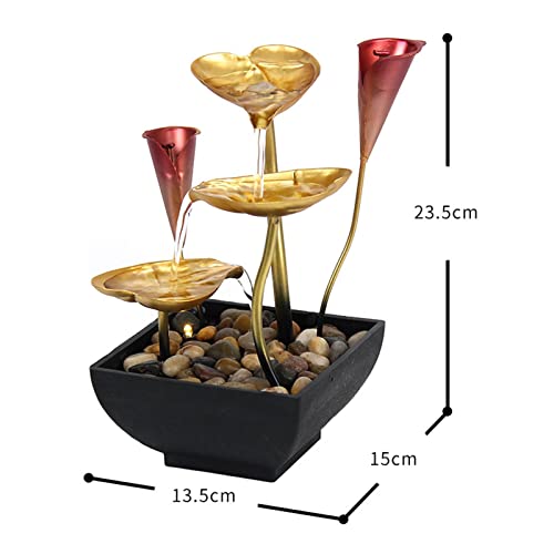 ATORSE® Tabletop Water Fountain Waterfall Desk Ornament for Home Indoor Garden