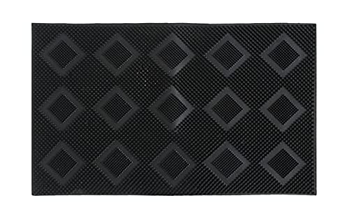 CASANEST 40x60 CM Rubber Outdoor Mat,Rubber Stud Mat, Antimicrobial Room Mat Floor Mat - Black