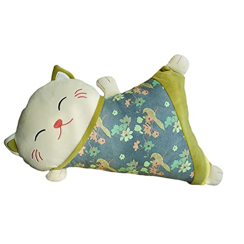 FASHIONMYDAY Lucky Cat Pillow Detachable Cartoon Lumbar Pillow for Home Car New Year Gift Green |Home & Garden | Home Decor | Pillows