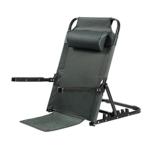 CALANDIS® Lifting Bed Backrest Folding for Adult Adjustable Angle Back Rest Steel Large 7 Gears Armrest Green Texture | 1 Bed Backrest