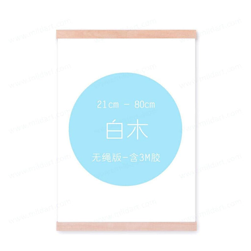 Wholesalestuff DIY Magnet Picture Wooden Frame Painting Photo Poster Hanger White Wood 30cm