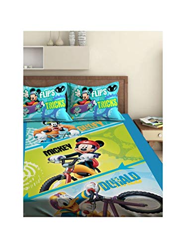 Athom Trendz Disney Mickey Mouse Cotton Double Bedsheet 270 x 270 cm