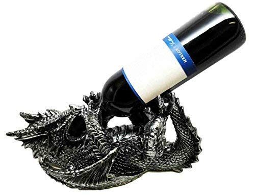 ANCIENT DRAGON WINE GUZZLER HOLDER KITCHEN DECOR RESIN FIGURINE