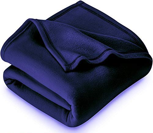 Dtex Soft Warm Fleece Blanket Throw Microfiber Plush Blanket for Bed, Camping, Traveling (60x90 Inches Blue), Single (PL 1000 10 S DC)