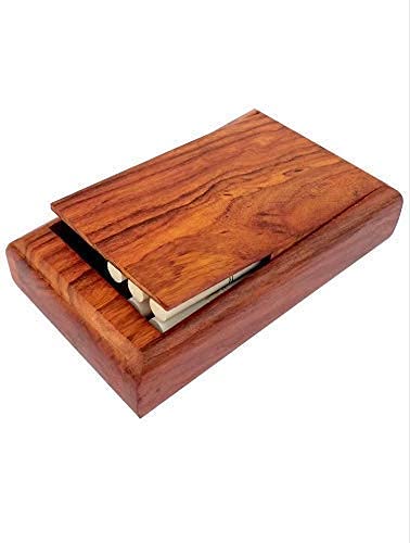 SwuD Wooden Pocket Cigarette Case Holder | Cigarette Organizer | Wooden Cigarette Storage organizer | Pocket Cigarette Case | Cigarette Holder | Stylish Cigarette Holder | Cigarette Storage Box