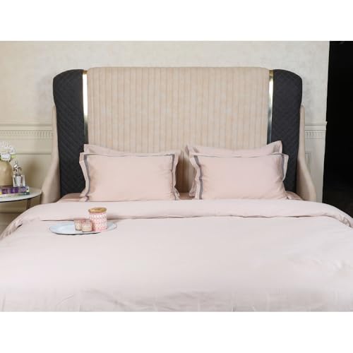 Etonner Audley Bold Border Cashew Double Bed Sheet