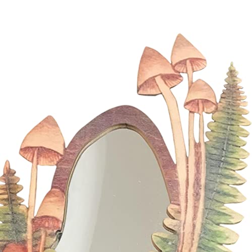 ATORSE® Wall Mirror Mushroom Shaped Farmhouse for Living Room Entryway Hallway C