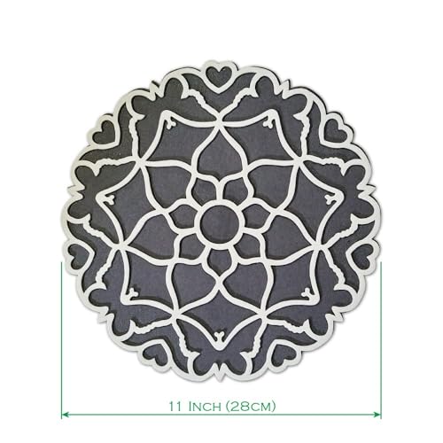 Rangoli Bhavara Design Floating Rangoli | 3D Rangoli | Mandala Art | Rangoli Stencil | Rangoli Mat