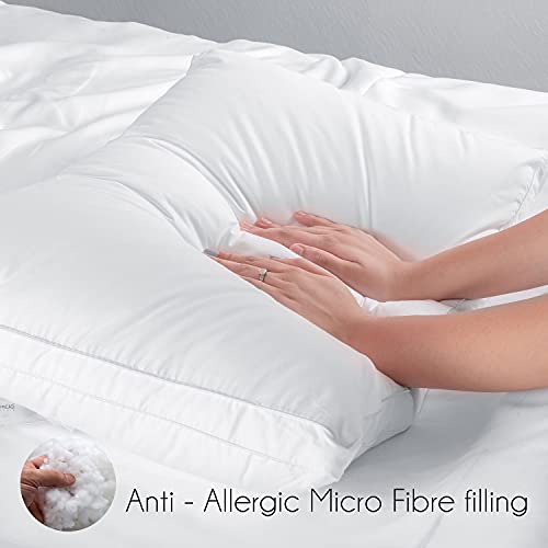 SPREAD SPAIN Microfiber Doctor Pillow Soft Fluffy Pillow for Sleeping, Dr. Pillow for neck and shoulder pain, Back Sleeper, Side Sleeper, 45 x 68 CM - White