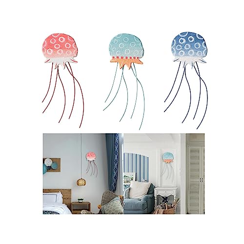 LOOM TREE Jellyfish Wall Sculpture Art Jellyfish Decor for Dining Room Restaurant Home Pink| Home D?©cor | Plaques & Signs