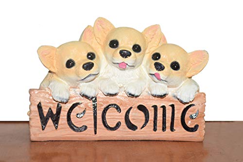 Cream-Ivory Modern & Contemporary Polyresin Material Cute Dogs Figurine