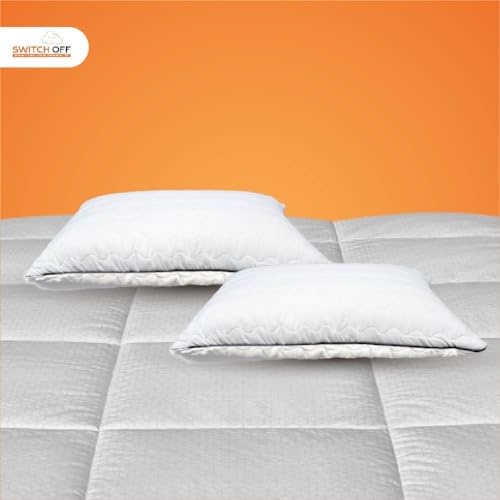 Switch-off Smart Adjustable Mush Premium Pillow,Discover The Perfect Pillow for Your Best Night's Sleep (17X27Inch) (Pack of 6)