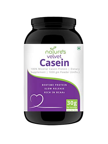 Natures Velvet Lifecare 100% Casein Protein, Vegetarian and Natural, 1000 gms - Pack of 1