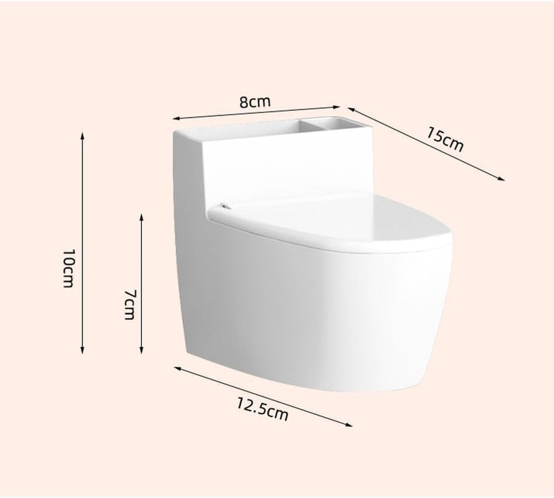 Divik Portable Ashtray Cigarette Ashtray Adhesive Ashtray Toilet-Shape Ashtray Punch Free Stainless Steel Cigarette Bin with Lid for Cigarette Smokers (1Pcs)