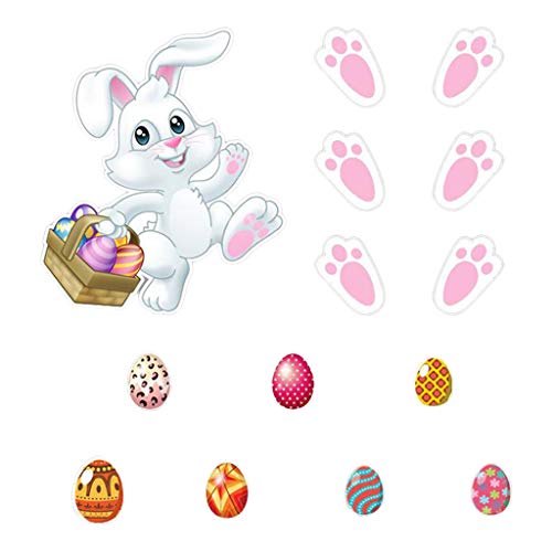 ATORSE® Cute Bunny Eggs Magnet & Wall Stickers Fridge Refrigerator Home Room Decor