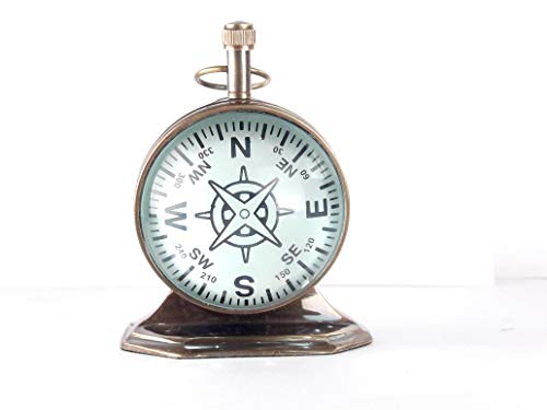 KV Collection Beautiful Antique Style Brass Trophy Table Clock. Exclusive Gifting idea