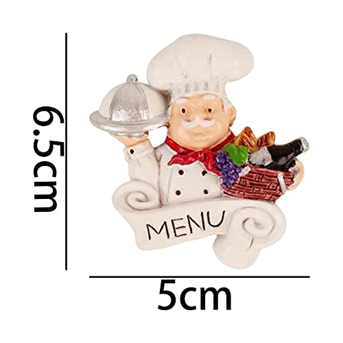 ATORSE® Chef Statue Fridge Magnet Resin Creative Decoration 3D for Kitchen Maps Fruit Basket