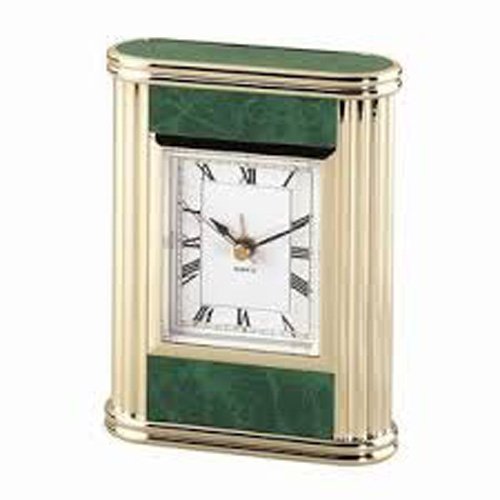 UBERSWEET® Green Marble : Marble Acrylic Rectangular Table Clock - Green