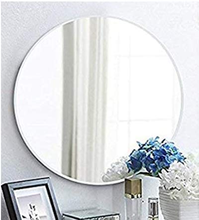 Cheval Glasses Frameless Round Wall Mount Mirror for Bathroom, Home Decor (18 x 18 inches)