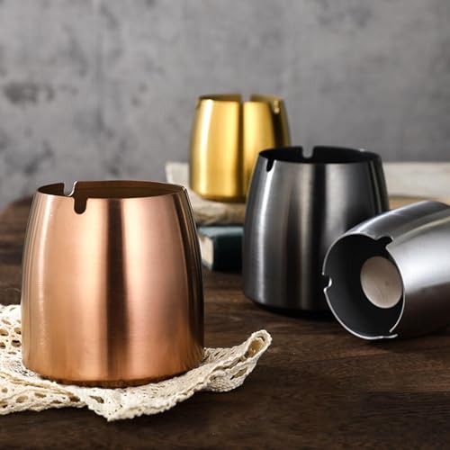 Tapered Ash Holder Portable Stainless Steel Ashtray for Villas Outdoor Patio Argent|Home & Garden|1 Stainless steel ashtray