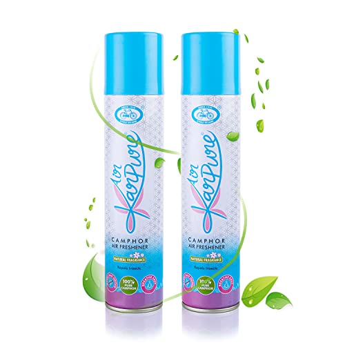 Cycle Pure Karpure Camphor Air Freshener Spray - Pack of 2 | Air Purifier for Bathroom, Toilets, Lounges, Homes, & Offices | Fragrant Room Sprays | Repels Insects | Original Camphor Fragrance