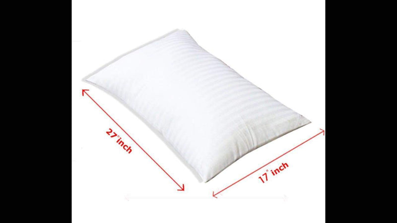 D.K TRADERS Original Reliance Fibber polycotton Stripe Pillow set (White, 20 X 30 inches)-single pec