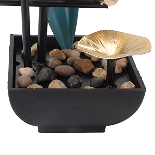 Ubersweet® Water Fountain Decoration, Continuous Water Circulation Mini Tabletop Decoration Fountain 3 Layers for Home