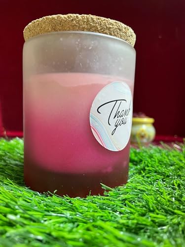 SOULSHRINE Rose Scented Jar Soy Wax Candle, Scent- Rose, Home Decor & medmerizing Fragrance for 48 hrs Burning