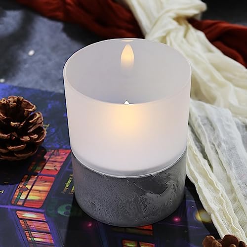 UJEAVETTE® Flameless Led Candle Crafts Tea Light Candle for Living Room Hallway Bedroom 8Cmx8Cmx15Cm Gold