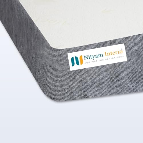 NITYAM Expert Sleep Latex Foam Mattress | Orthopedic, Medium-Firm, Dual Layer | Reversible Design | Anti-Microbial, Eco-Friendly | Durable, Supportive | 10-Year Warranty (72X48X6, Diwan)