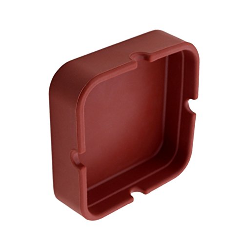 MERISHOPP™ Silicone Ashtray Cigarette Ash Tray Pub PVC Ashtray Garden Brown