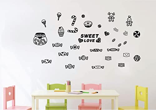 VVWV Sweet Love Wall Stickers for Office Living Room Kids Room Home & Kitchen Decor L x H 60 x 40 Cms