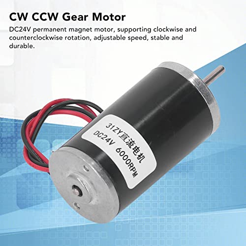 Ubersweet® 24V DC Motor Metal Gear Low Noise Permanent Magnet Motor Adjustable Speed Stable Output For Smart Toys (6000RPM)