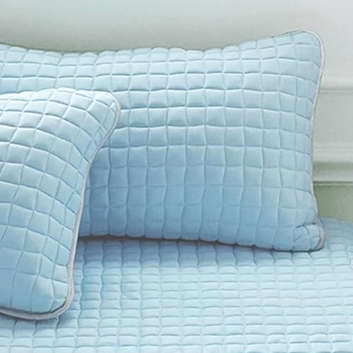 SECRET DESIRE Cooling Mattress Pad Soft Sleeping Mat Cool Mat Cooling Fitted Sheets Blue 1.8mx2.0m