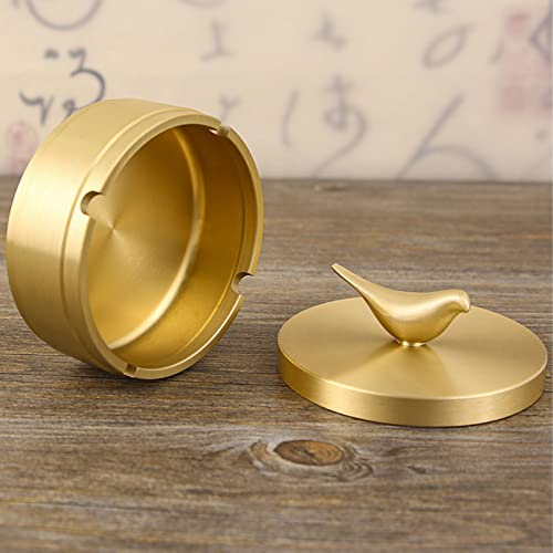 Golden Ashtray, Brass 4 Slots Car Ashtray for Family (S)