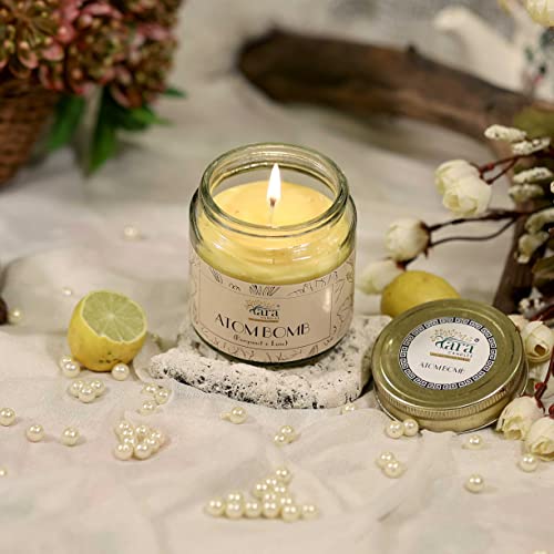 Tara Scented Candle-Pataka of India-Atombomb Bergamat + Lime Aromatherapy|375 gm,Burn Time Upto 48 Hrs|Glass Jar with Screw lid|Handcrafted,Luxury Gift, Home Décor,Gift for Her|Single Wick|Large