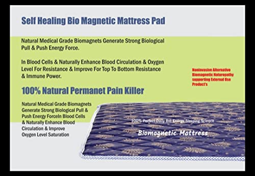 Cotton Single Bed Bio Magnetic Mattress Protectors (4x6 feet) Blue