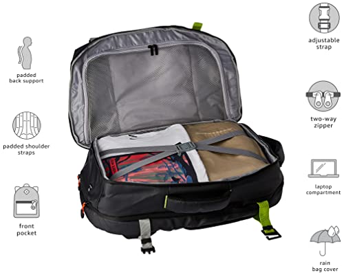 Safari Seek 45 Ltrs Large Overnighter Travel Laptop Backpack, Water Resistant Spacious Bag for Travelling and Camping, All-Purpose Bag for Business & Leisure- Black