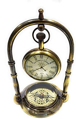 vintage collection Nautical Table Clock with Compass