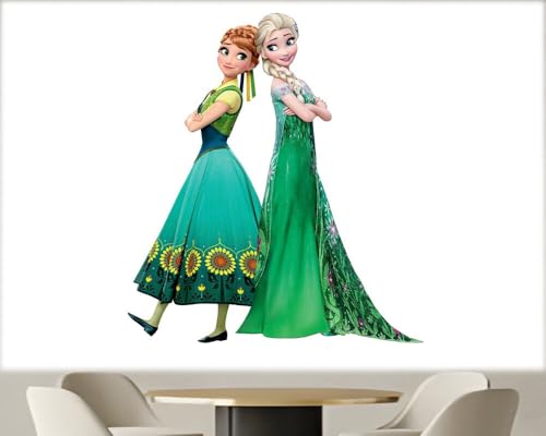 JVERF - Anna and Elsa| Wall Stickers for Kids