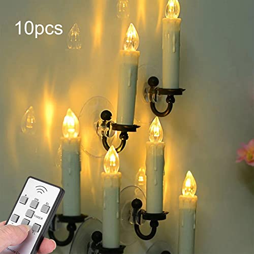 ATORSE® 10 Pieces Led Candles Battery Operated Candle Lights for Window Ground Party