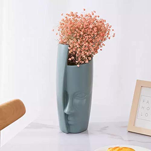 D MARK Unbreakable Flower Vase Simulation Glaze Plastic Vases for Home Decor Light Weight (Plastic, Orange)