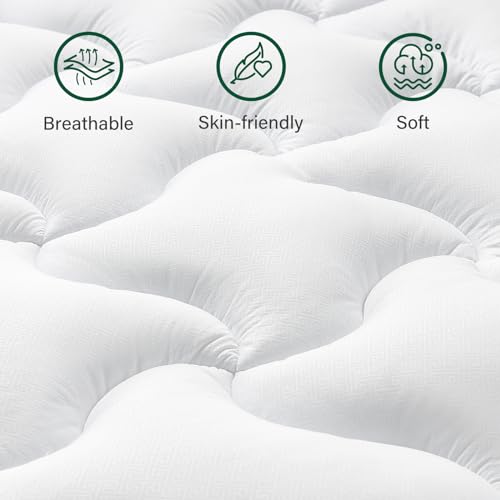 1000gsm 2 in 1 Mattress Topper White Twin XL