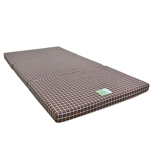 COLOFLY Dual Comfort Reversible | Foldable UHD Foam | Single Bed Mattress | 3 Fold White-Red | (72x35x3)