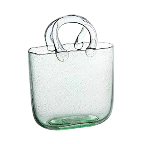 MYADDICTION Nordic Glass Flower Vase Flower Pot Centerpiece for Office Wedding Ornaments Green