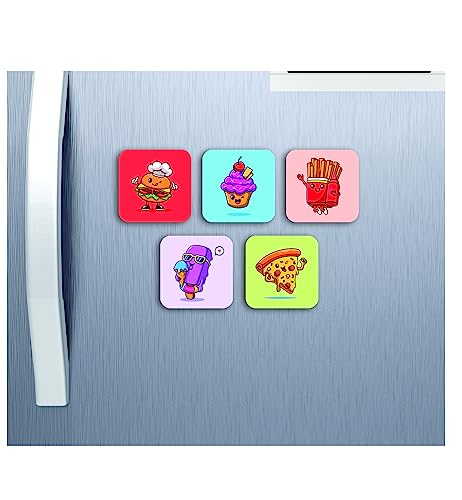 THE INDI - MELA  Yummy Food Acrylic Fridge Magnet (Set of 5) |FM035|