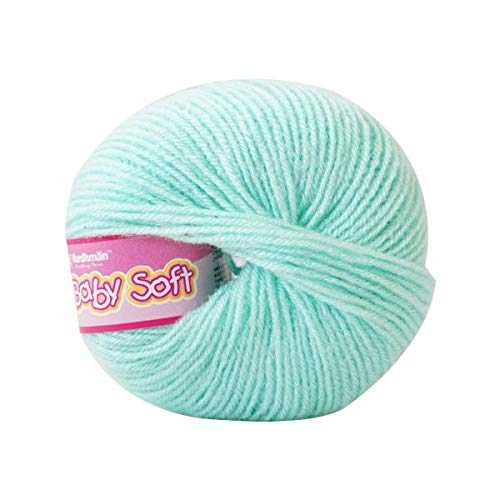 Vardhman Knitting Yarn Baby Soft Wool for Knitting, Kids Crochet Yarn Wool for Hand Knitting Art Craft, Knitting Wool Yarn for Sweater Scarves Hats and Dresses (6 Pcs, Soft Light Blue) 150 gram