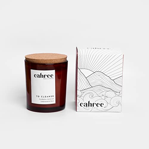 Cahree Wellness Natural Soy Wax Eucalyptus, Geranium Cedarwood & Clove.Parabens, Phthalates, and Sulfate Free Suitable for Aromatherapy & Gift Purpose and Decoration (Pack of 1)