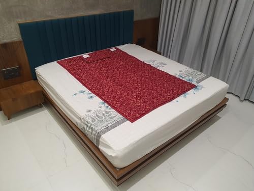 GT Enterprise BIO Magnetic Mattress Protector with 1 Pillow (3X6 feet) Maroon