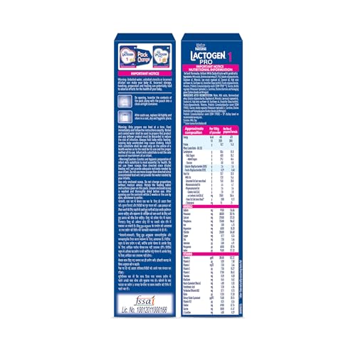 Nestlé LACTOGEN Pro 1, Infant Formula Up To 6 Months with Probiotic and Prebiotics, Bag-In-Box Pack, 400g